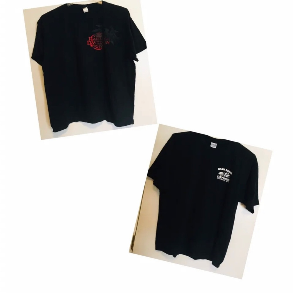 2 Motorcycle TShirts Iron Horse Campground Sturgis &… Gem